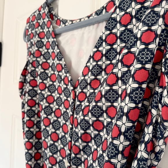 Banana Republic Navy & Red Sleeveless Dress - Picture 7 of 8